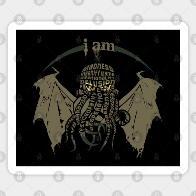 I am Madness Sticker by cfdunbar